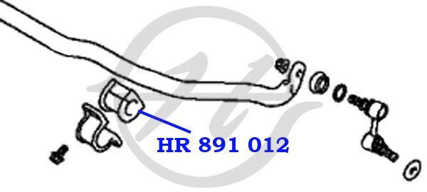 Втулка стабилизатора передней подвески, d=30/32 mm HR891012 Hanse