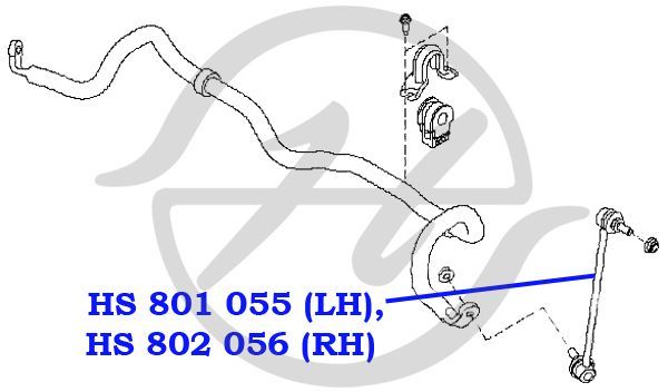 Тяга/стойка стабилизатора hs801055 Hanse