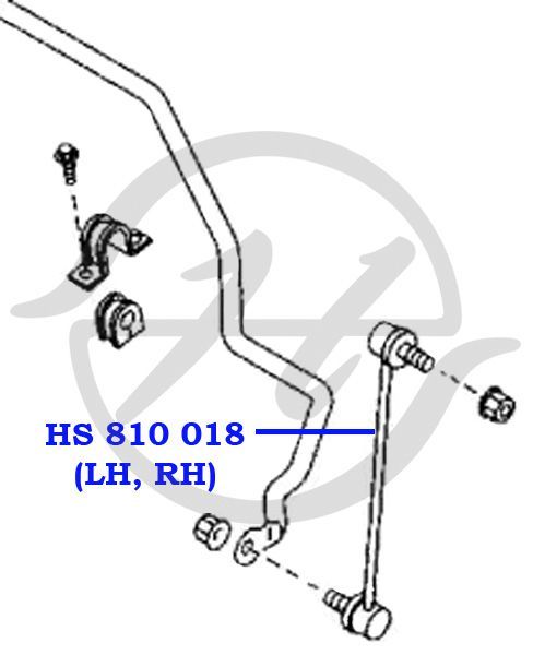Стойка переднего стабилизатора для Mazda MPV II (LW) 1999-2006 HS810018 Hanse