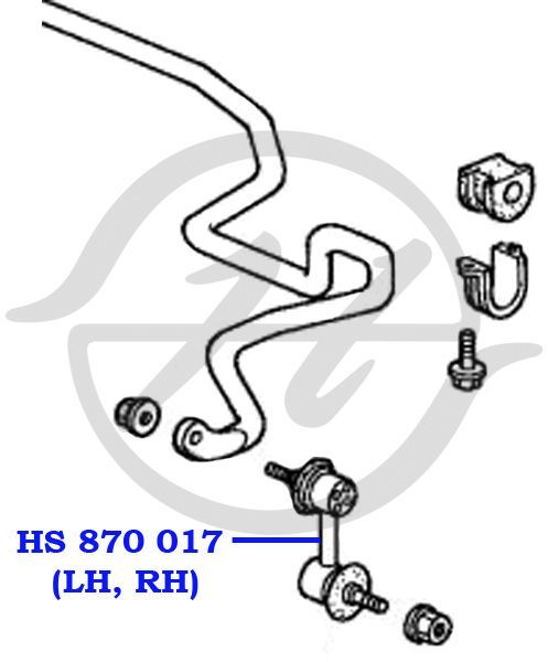 Стойка переднего стабилизатора для Honda Civic (EJ, EK Sed+3HB) 1995-2001 HS870017 Hanse
