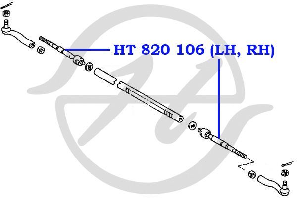 Шарнир осевой рулевой тяги TOYOTA CALDINA, CARINA, CORONA, IPSUM, NADIA HT820106 Hanse