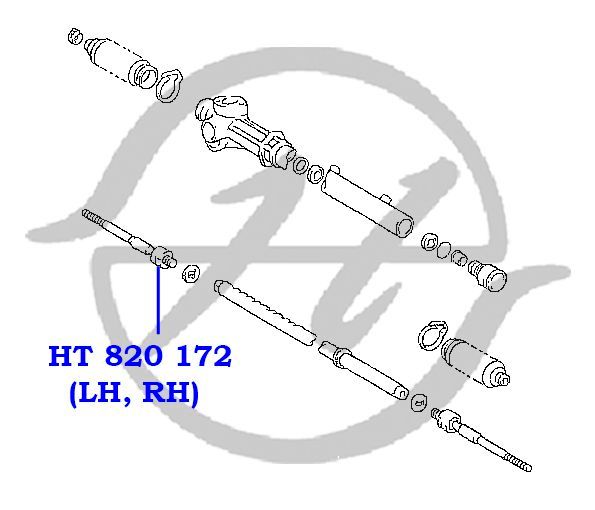 Тяга рулевая TOYOTA TOWNACE NOAH/PRIUS 09- ht820172 Hanse