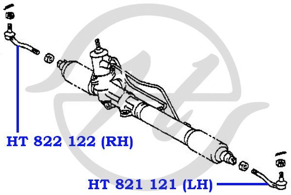 Рулевой наконечник HT 821 121 левый (CET 104/SE-3561L/45047-39215) HT821121 Hanse