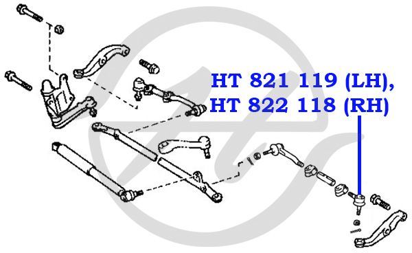 Рулевой наконечник HT 822 118 правый (CET 57/03 52 456/03 10 402/SE-2571) HT822118 Hanse