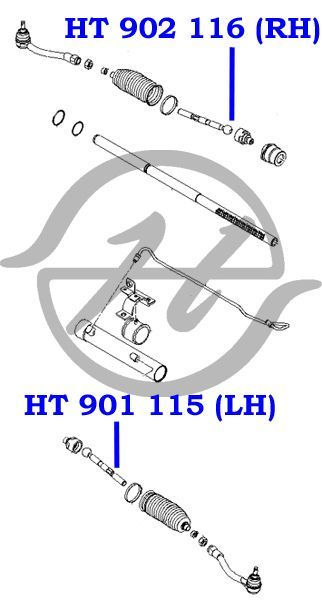 Тяга рулевая левая для Kia RIO 2005-2011 ht901115 Hanse