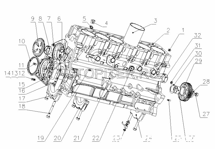 Гильза блока цилиндров ; \Volgabus 5270, дв. Yuchai Газ. g01001002026b Yuchai