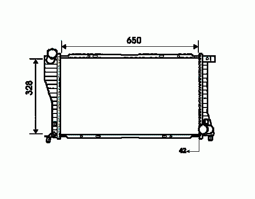 Радиатор, охлаждение двигателя 53723 Nrf