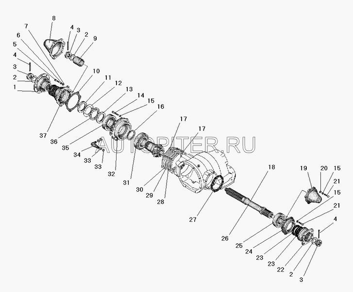 Вал шестерни ведущей УРАЛ 4320-2502022 (УралАЗ) 43202502022 УралАЗ