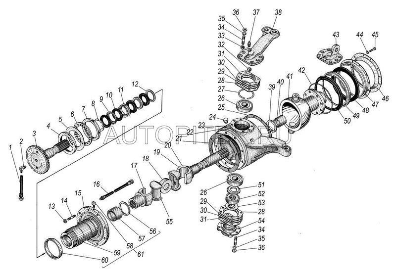 Корпус УРАЛ кулака поворотного правый с 2003г (АЗ УРАЛ) 6361-2304030 63612304030 УралАЗ