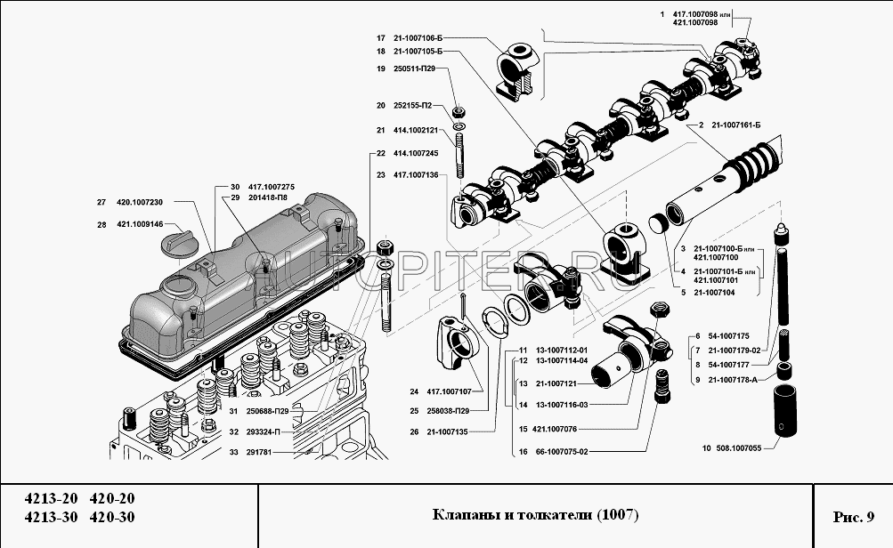 УМЗ Прокладка клапанной крышки УАЗ дв. ОАО УМЗ 4141007245 Умз