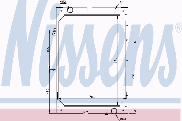 Радиатор основной для MAN 2-Serie F90 1986-1997 62871 Nissens