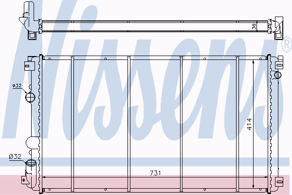 Радиатор, охлаждение двигателя 63819 Nissens