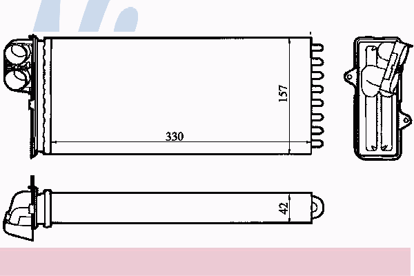 Теплообменник, отопление салона 73375 Nissens