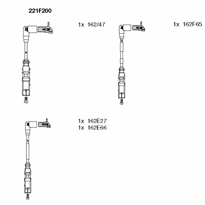 Комплект проводов зажигания 221F200 Bremi