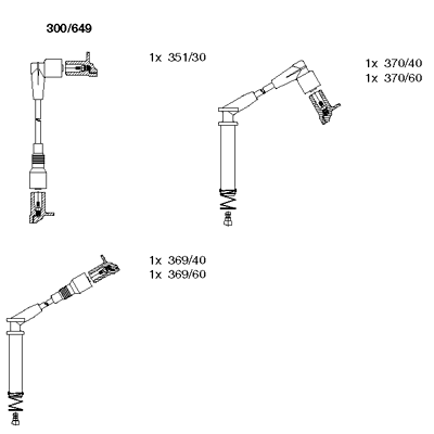 Комплект проводов зажигания 300/649 Bremi