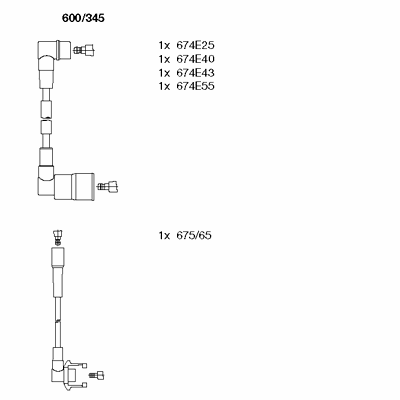 Комплект проводов зажигания 600/345 Bremi