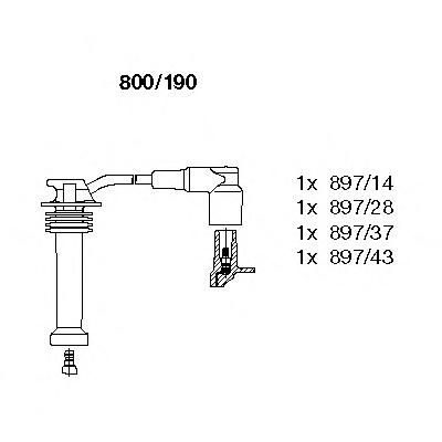 Комплект проводов зажигания 800/190 Bremi