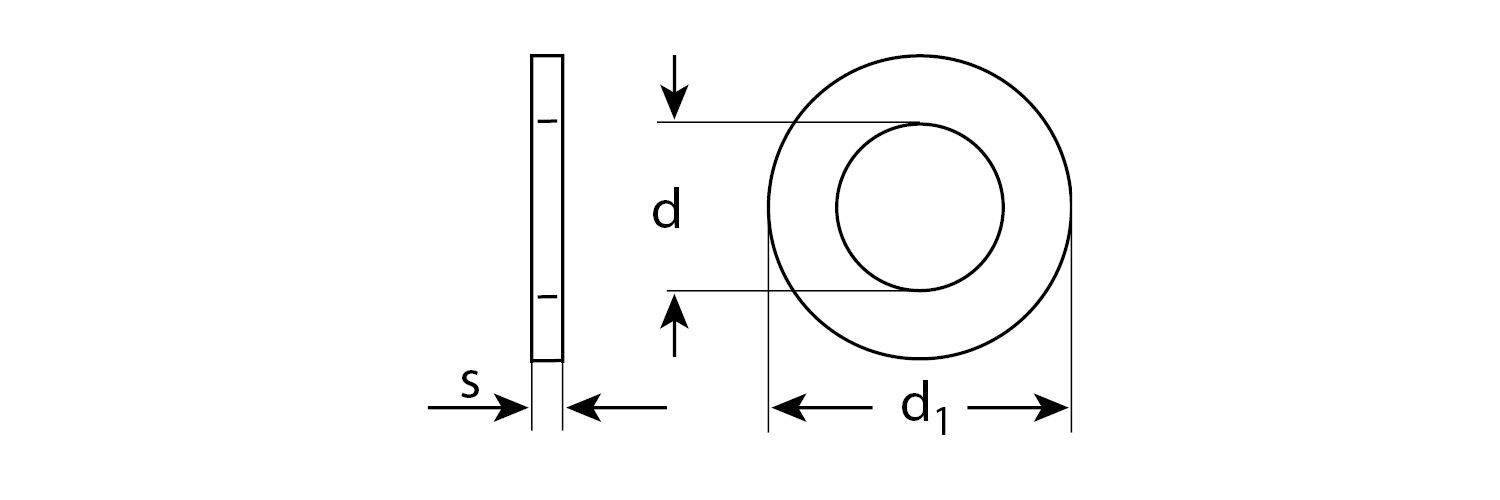 Шайба DIN 125A, 4 мм, 120 шт, оцинкованная, ЗУБР 30380604 Зубр