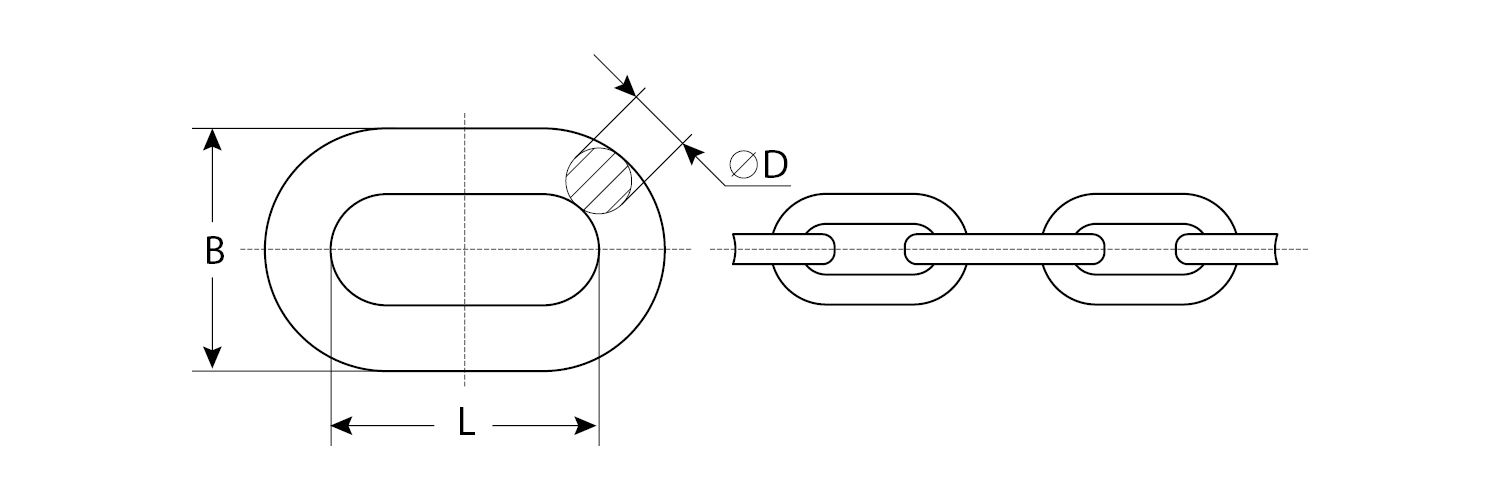 Цепь короткозвенная, DIN 766, оцинкованная сталь, d=6мм, L=30м, ЗУБР Профессионал 430405006 Зубр