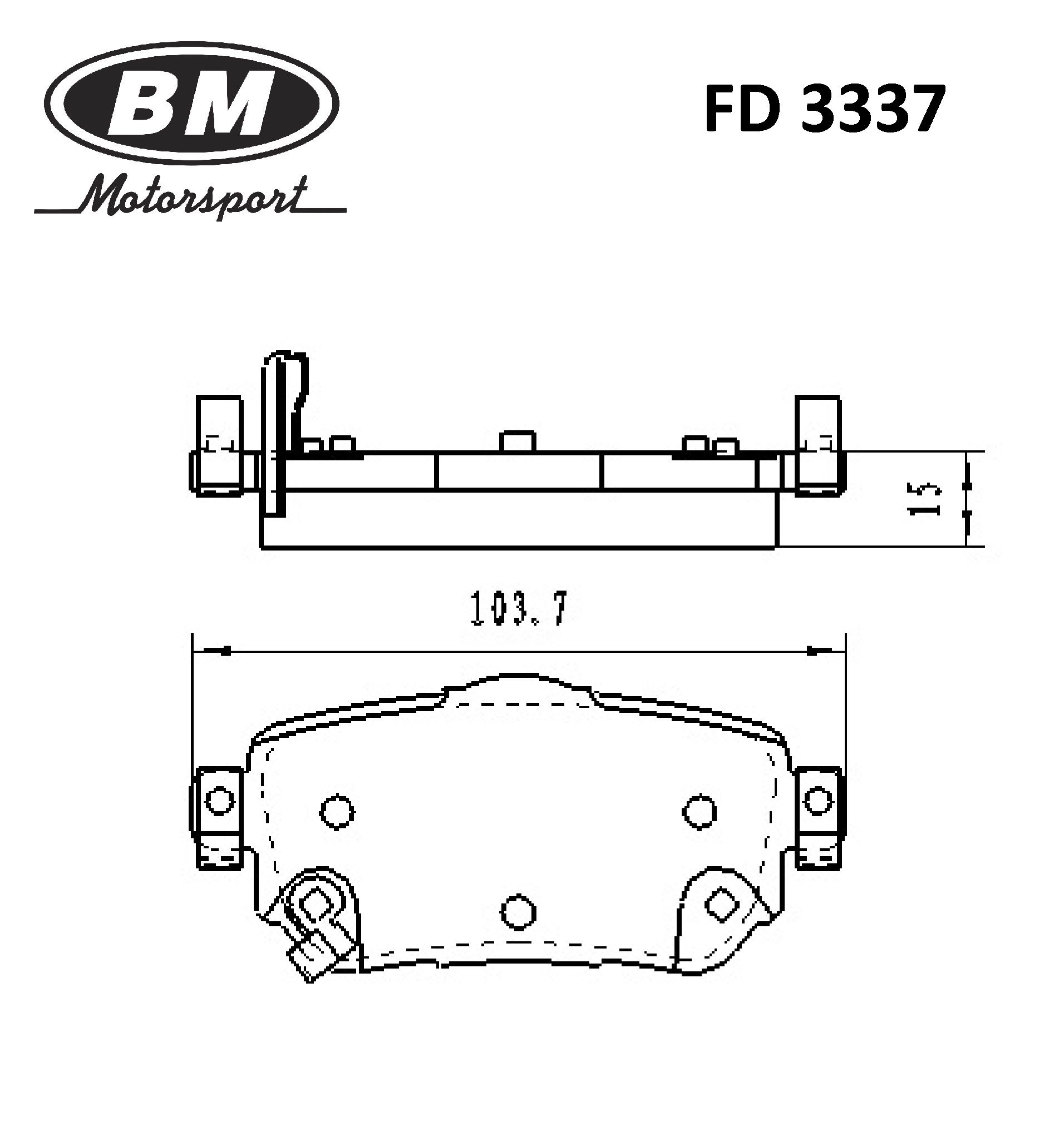 Тормозные колодки дисковые NISSAN QASHQAI 14- задн. fd3337 BM