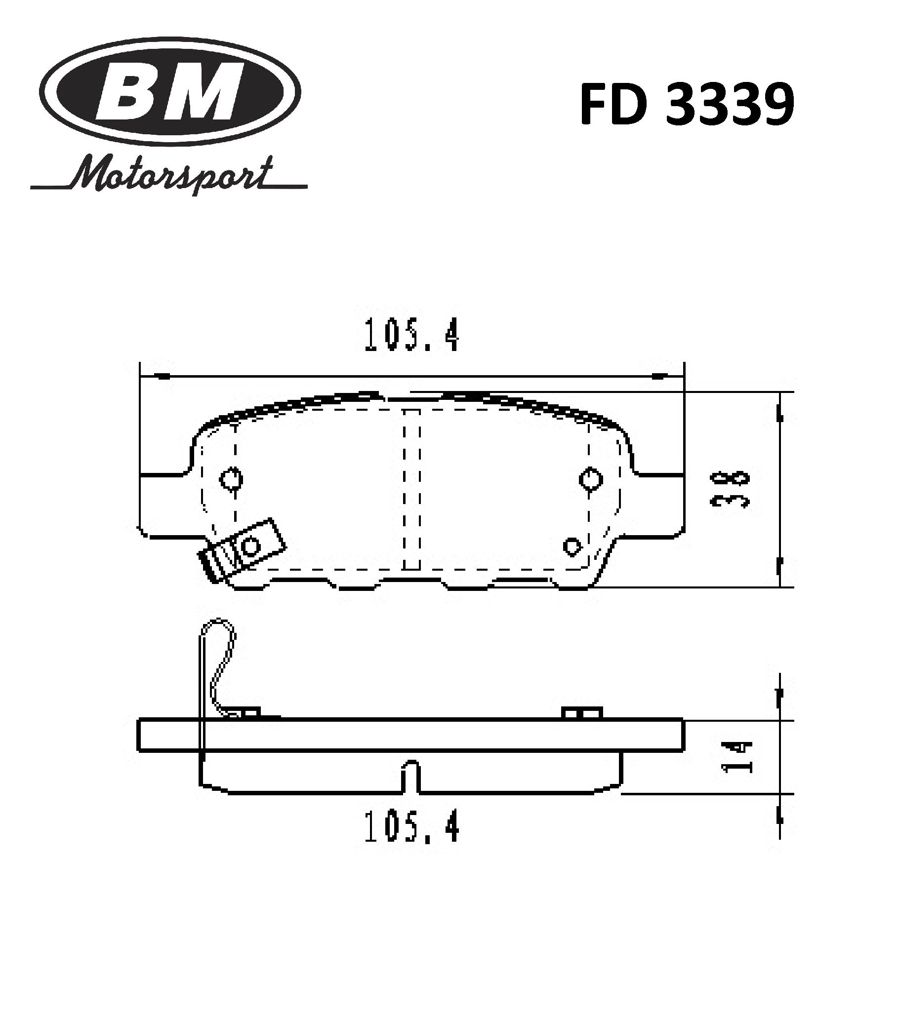 Колодки тормозные задние NISSAN Qashqai, X-Trail (T31), Tiida, Murano fd3339 BM