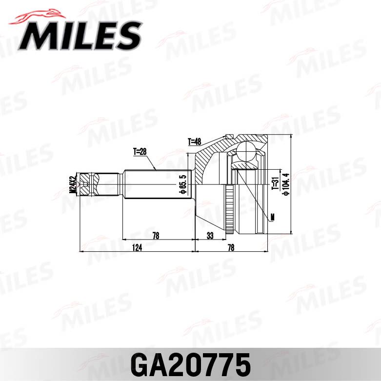 ШРУС наружный FORD TRANSIT TT9 2006-2013 GA20775 ga20775 Miles