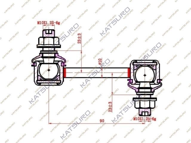 Стойка стабилизатора задняя Toyota Corolla IX kat17079toy Katsuro