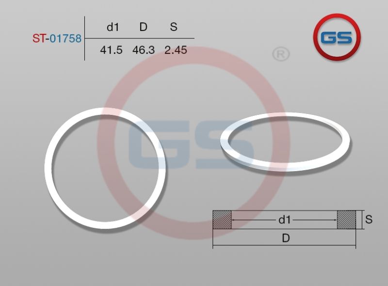 Тефлоновое кольцо 41.5 * 46.3 * 2.45 (1) ST01758 GS