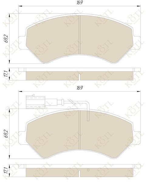 Тормозные колодки 1703KT KoTL