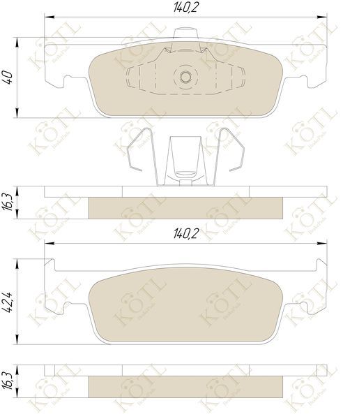 Тормозные колодки 2016KT KoTL