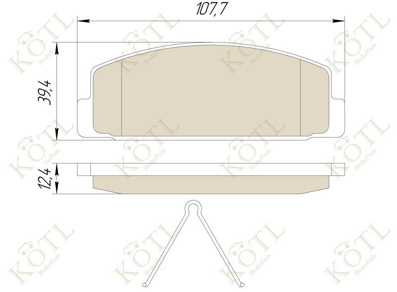 Колодки тормозные задние дисковые к-кт для Mazda Mazda 6 (GH) 2007-2013 3311kt KoTL