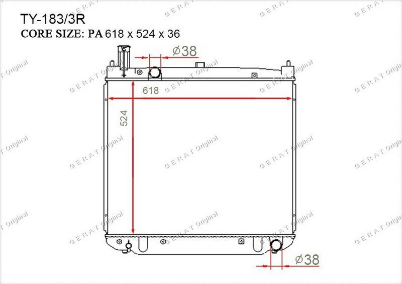 Радиатор основной Gerat TY-183/3R ty1833r Gerat