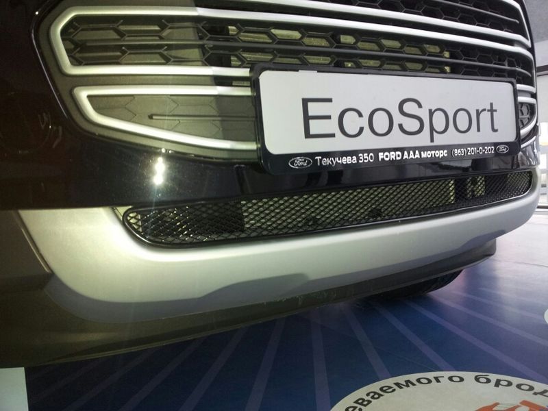 Сетка на бампер внешняя для FORD Eco-Sport 2014-2018, черн., 15 мм / Форд Экоспорт 0117061415b Arbori