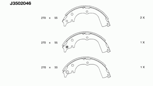 Комплект тормозных колодок J3502046 Nipparts