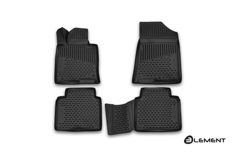 Комплект резиновых автомобильных ковриков 3D в салон KIA Optima, 2015->, АКПП, 4 шт. (полиуретан) element3d2561210 Element Autofamily