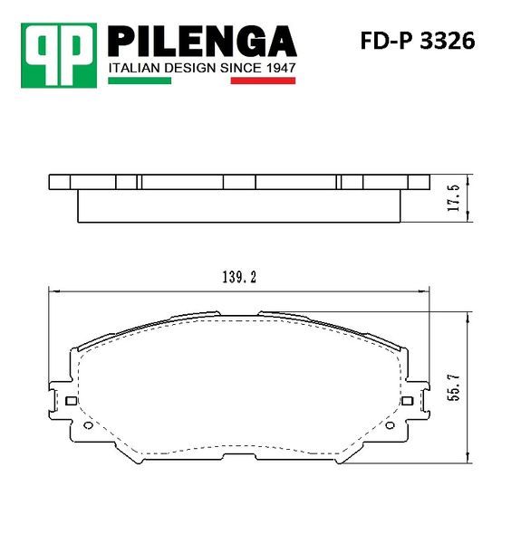 Колодки тормозные с пластинами FDP3326 Pilenga