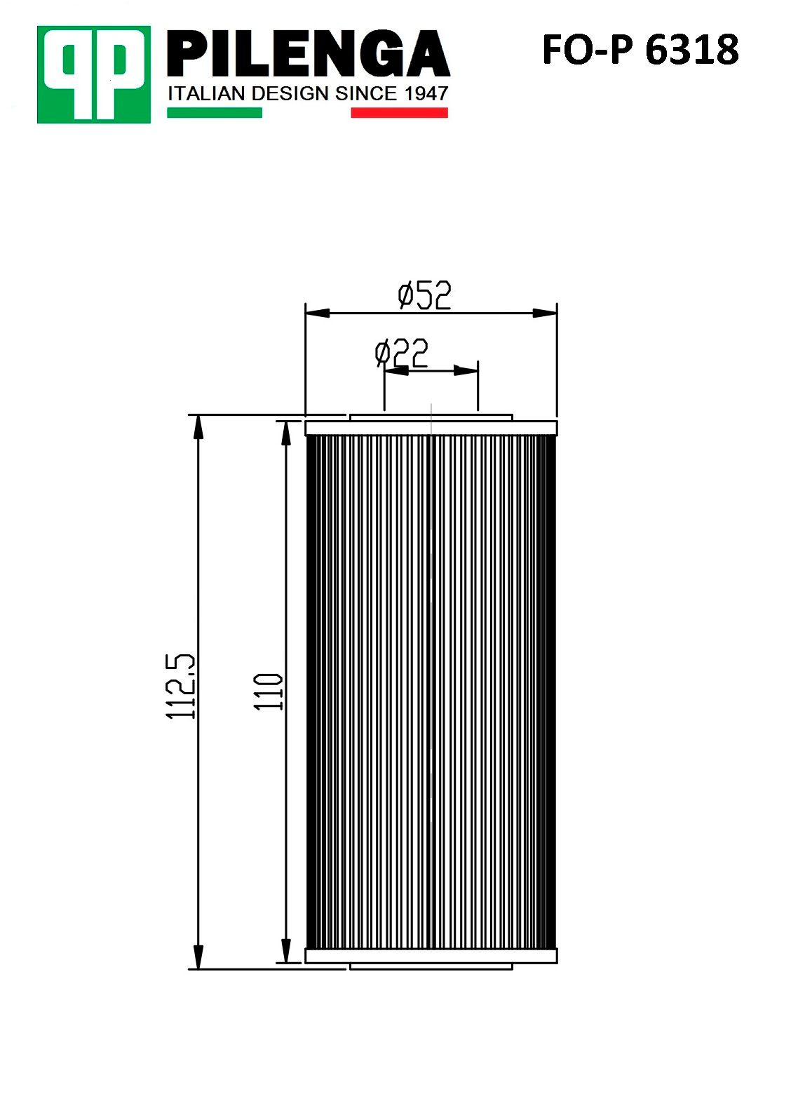 ФИЛЬТР МАСЛЯНЫЙOCTAVIAIII FOP6318 Pilenga