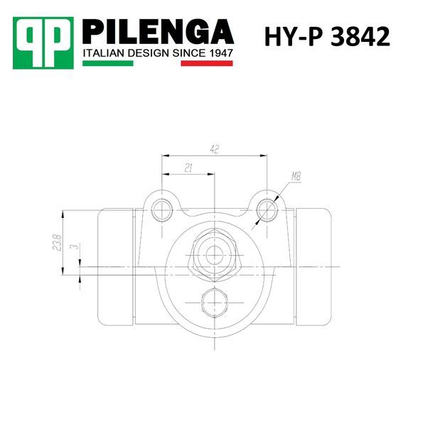 Цилиндр тормозной мм HYP3842 Pilenga