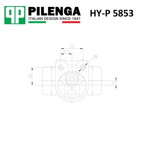 Цилиндр тормозной задний для Renault Sandero 2009-2014 HYP5853 Pilenga