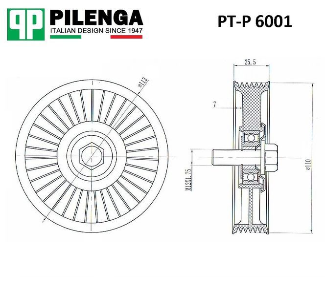 Ролик ремня приводного DAEWOO Nexia PTP6001 Pilenga