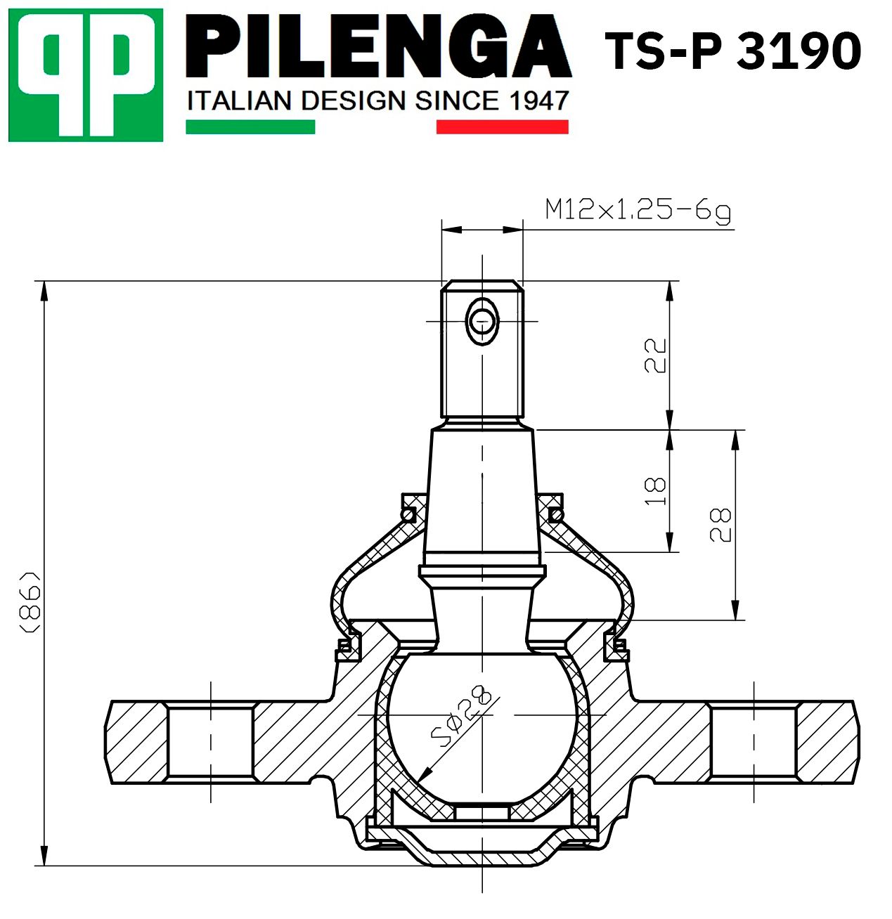 Шаровая опора TS-P3190 tsp3190 Pilenga