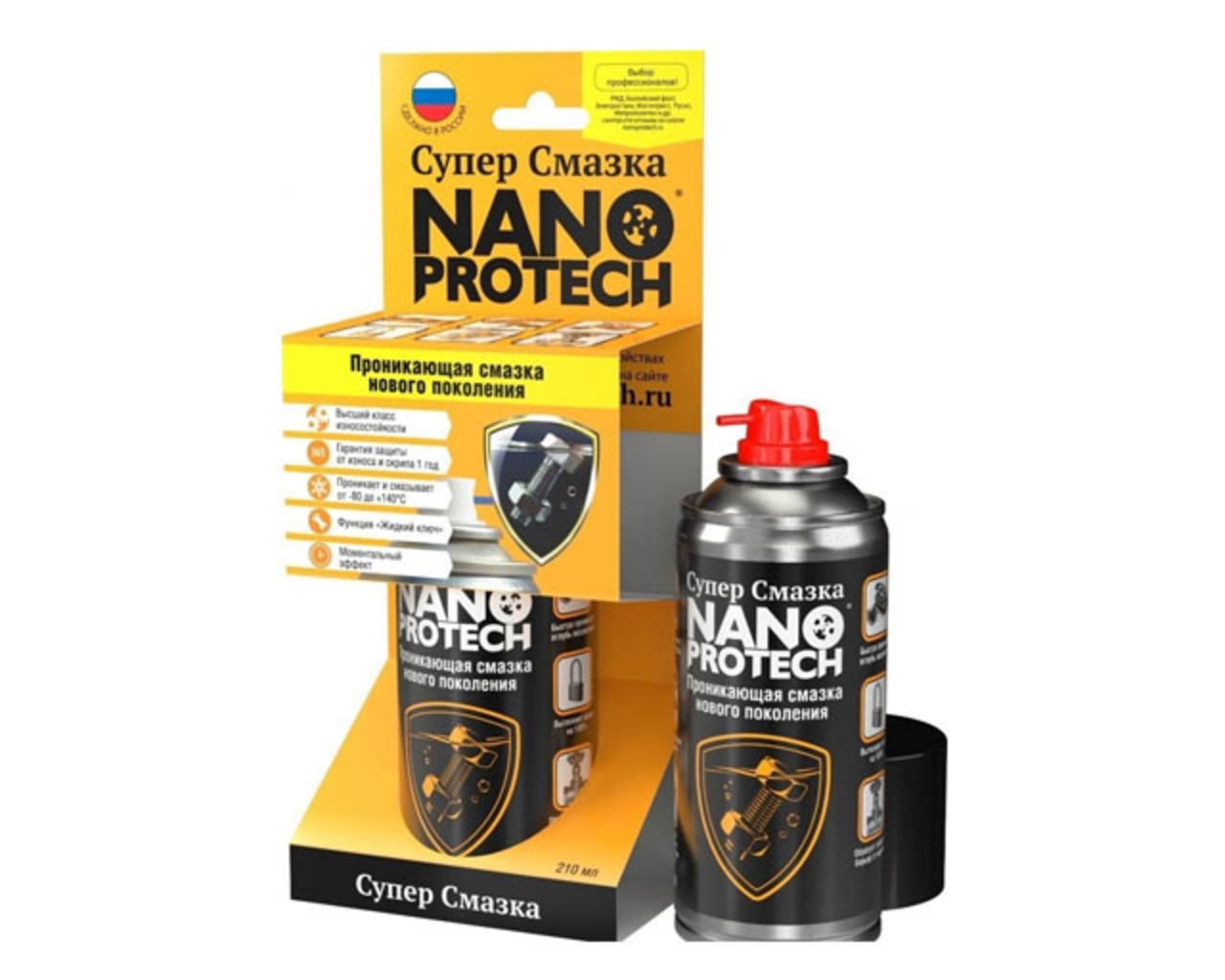 СУПЕР СМАЗКА Смазка проникающая NANOPROTECH, 210 мл npss0001 Nanoprotech