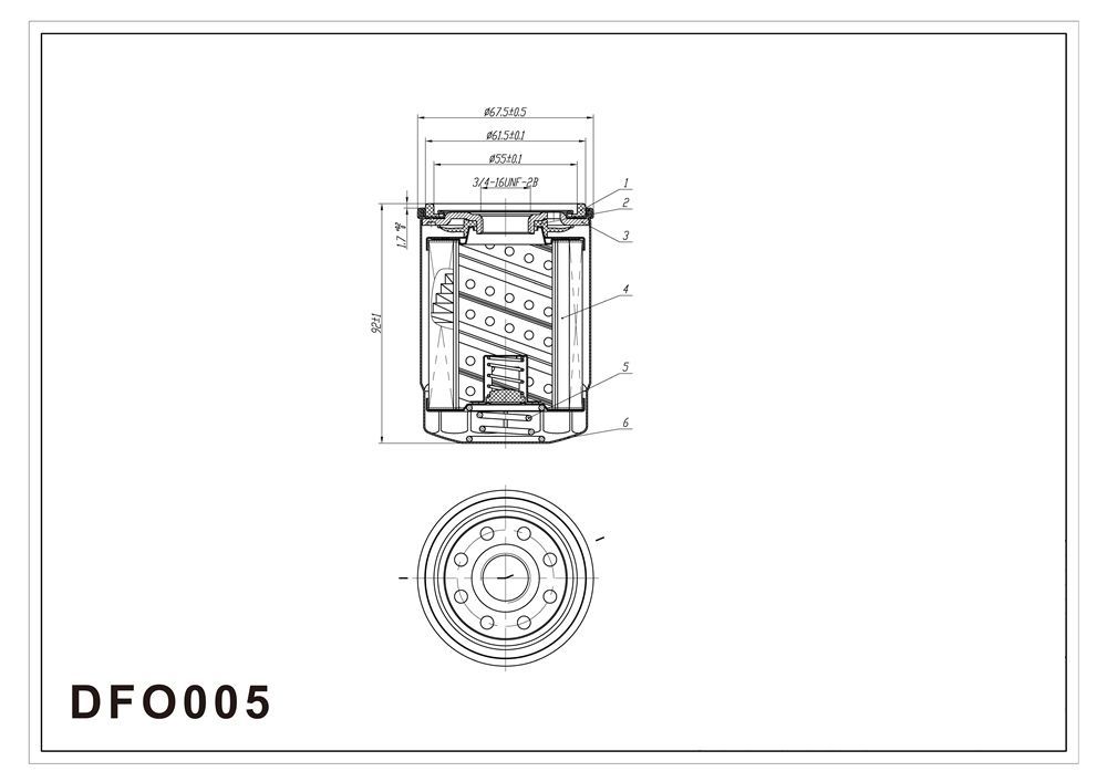 Фильтр масляный TOYOTA COROLLA/RAV4/CAMRY DFO005 Double Force