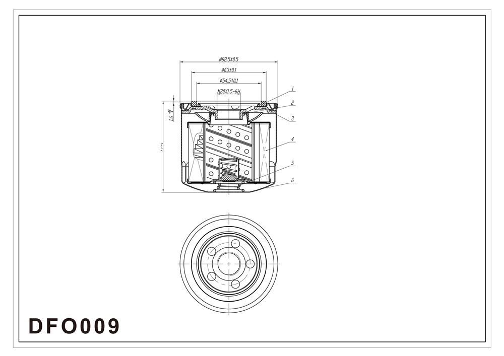 Фильтр масляный HYUNDAI/KIA SOLARIS/RIO DFO009 Double Force