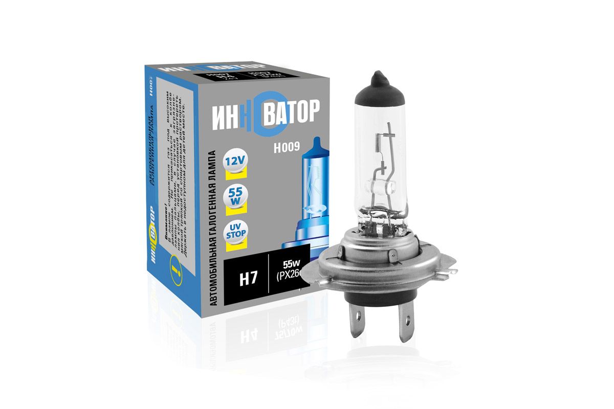 Купить Лампа галогеновая  55W, 12V, PX26D 4200K- однонитиевая Лампа .