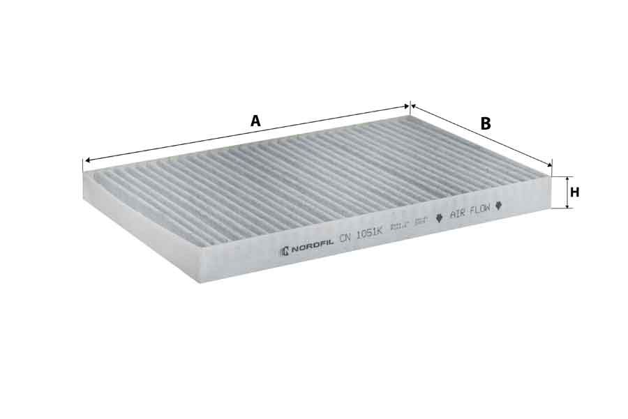 Фильтр салонный угольный Audi A4 0 cn1051k Nordfil