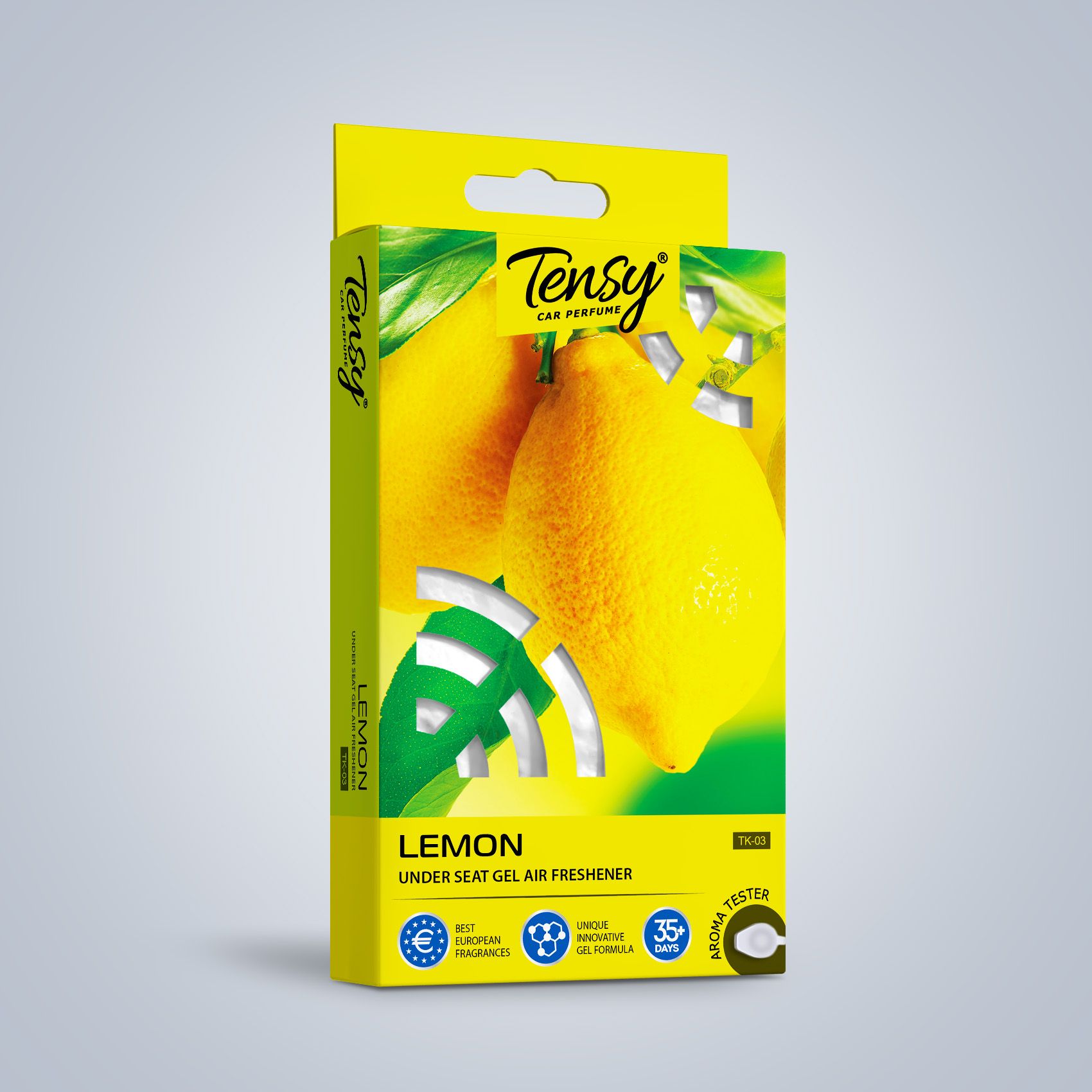 "Ароматизатор ""Tensy"" под сиденье, с пробником (Лимон) TK-03 (в упаковке 40 шт, цена указана за 1 шт	";; tk03 Tensy