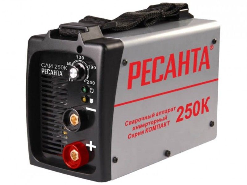 Сварочный инвертор  САИ-250К 220V 10-250A 80 В потр мощность 78 kW диам электрода 20-60 мм регулятор тока индикатор тока в ко РЕСАНТА 6538