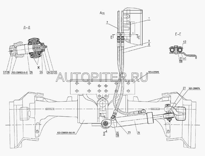 Угольник поворотный 2022-3407202 (переходник 952-3407020) 20223407202 МТЗ