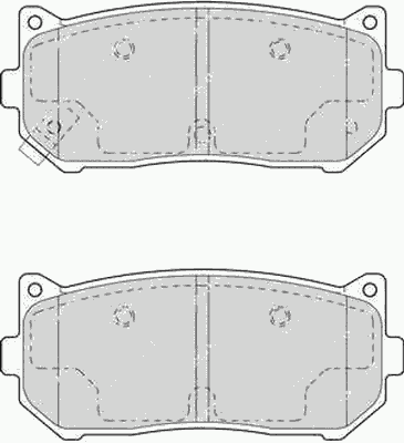 Колодки тормозные задние дисковые к-кт для Kia Carens 2000-2002 FDB1569 Ferodo